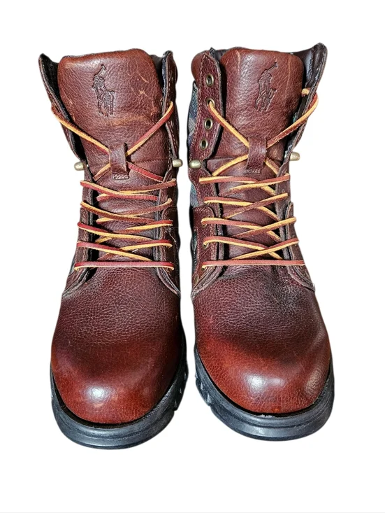 Polo Ralph Lauren | Heritage Dennison Camo Quilted Leather Lug Sole Boots | 8.5 - Picture 7 of 16